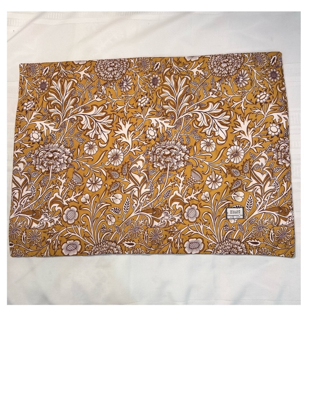 William Morris at Home pillow sham cotton floral goldenrod cream Cherwell Honey